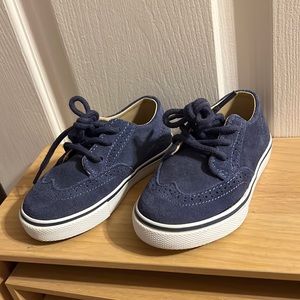 Janie and Jack like new blue white shoes